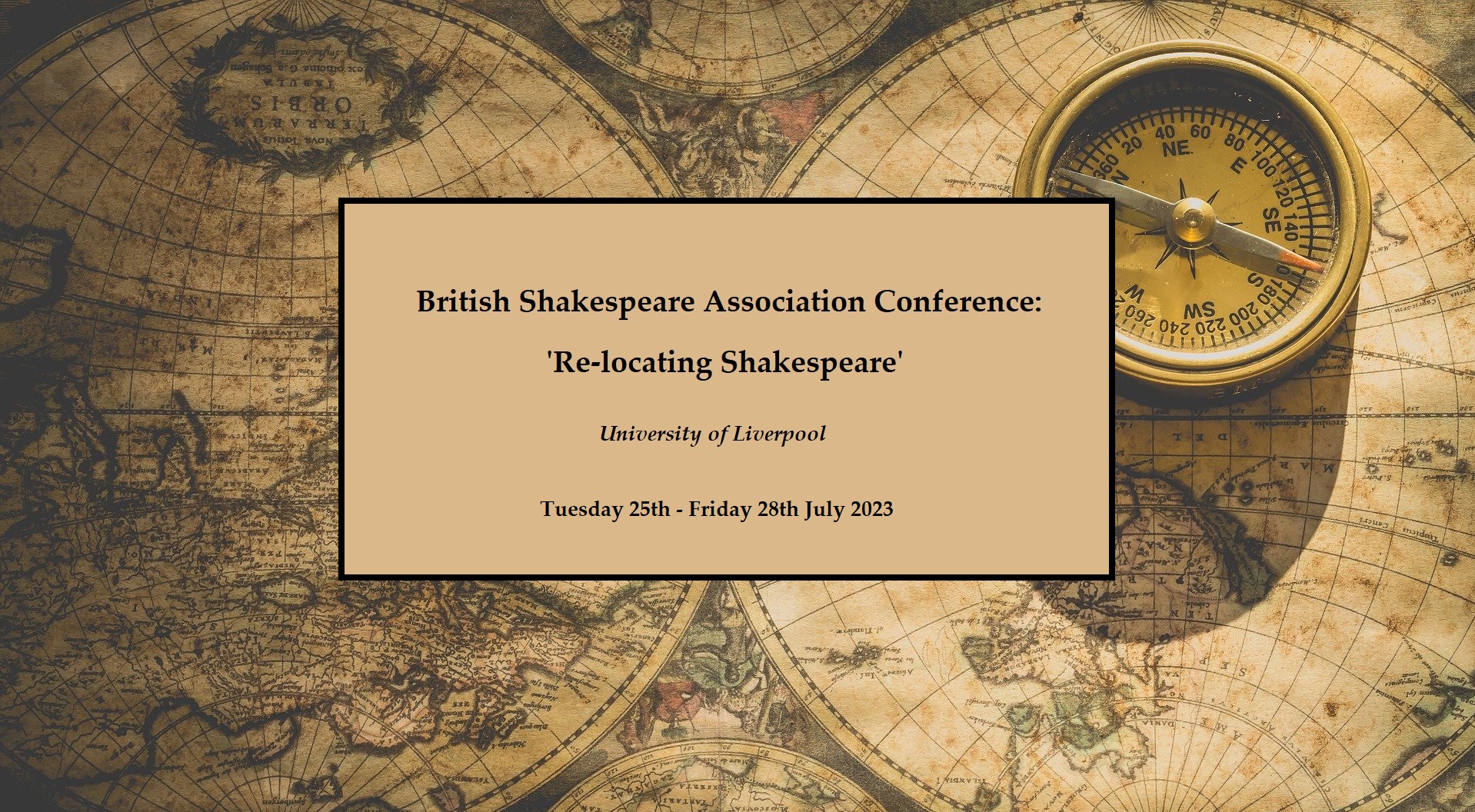 BSA 2023 Conference: 'Re-locating Shakespeare'