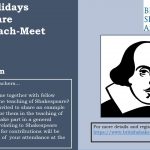 Easter Holidays Shakespeare Online Teach-Meet