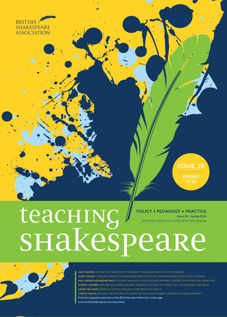 Teaching Shakespeare Issue 28 cover